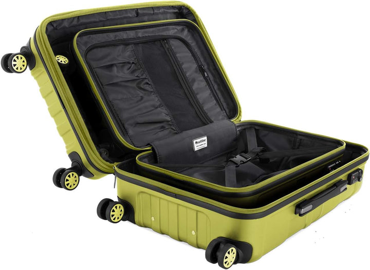 suitline 3er Koffer-Set Trolley-Set Rollkoffer Hartschalen-Koffer Reisekoffer, TSA, (55 cm, 66 cm, 7