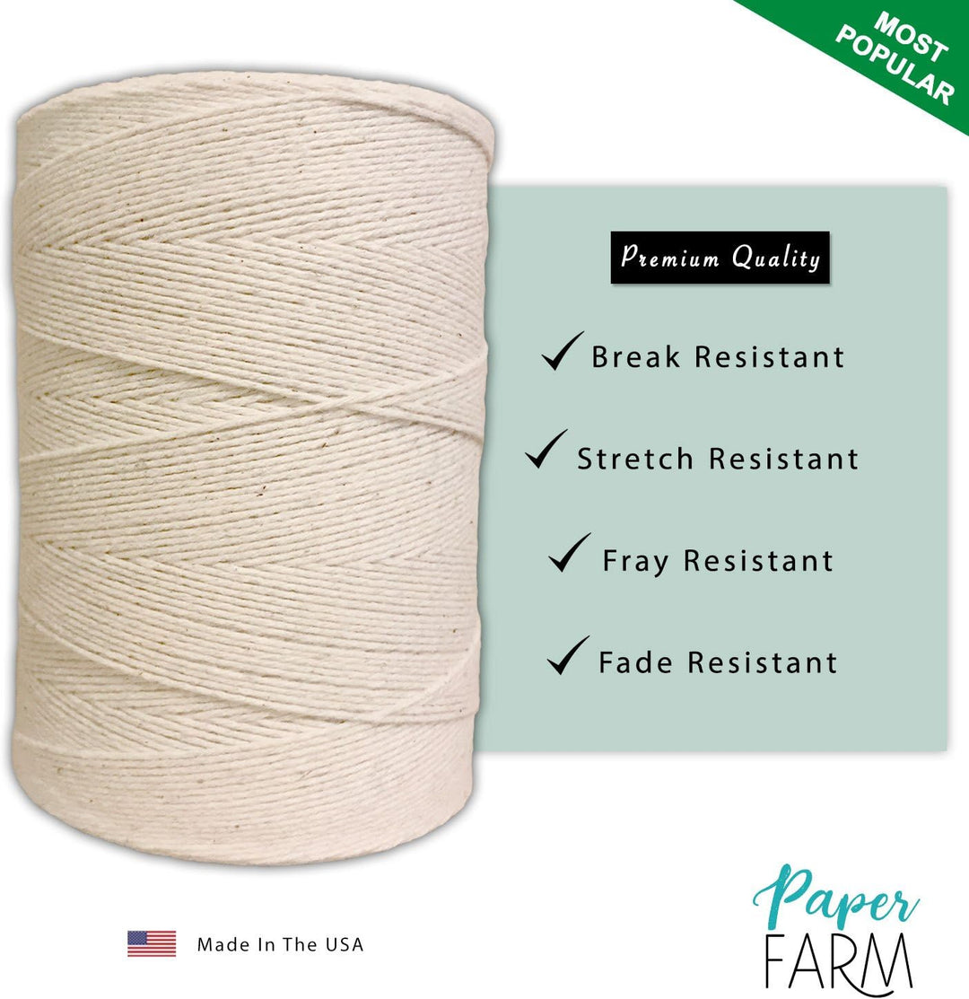 Durable Loom Warp Thread (Natur/Off-White), eine Spule, 8/4 Kettengarn (800 Yard), perfekt zum Weben