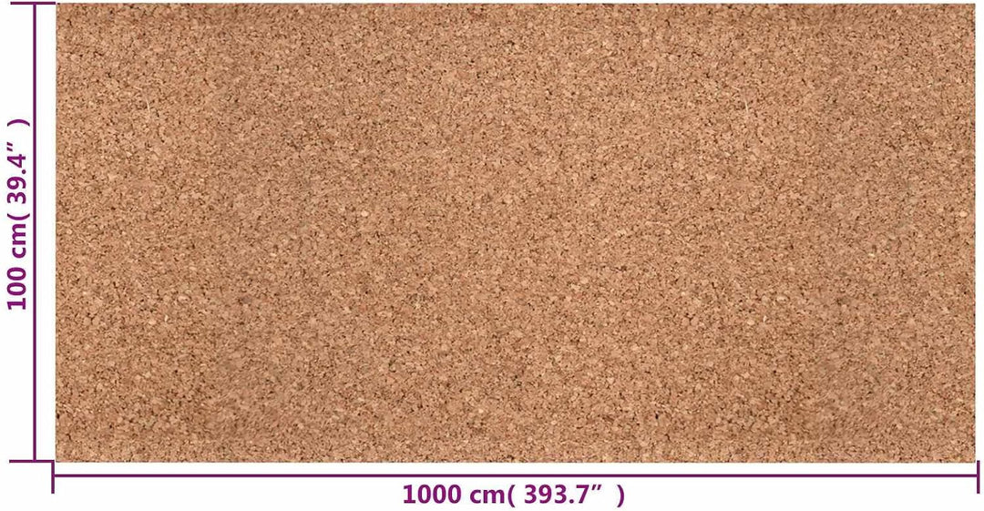 Korkrolle 100 x 1000 cm Wandverkleidung Korkunterlage für Pinnwände und Schalldämmung zur Raumgestal