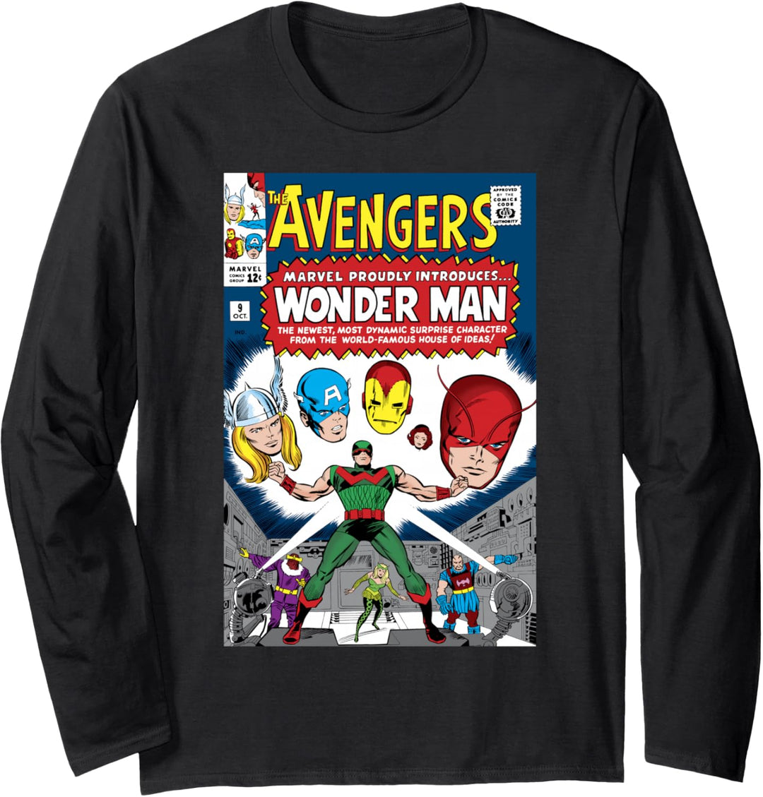 Marvel Avengers Presenting Wonder Man Comic Cover Langarmshirt