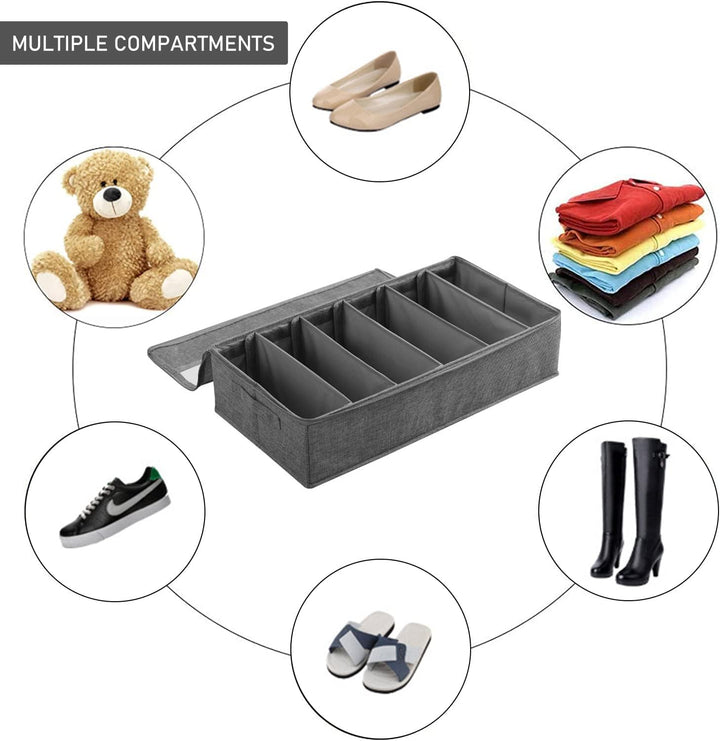 Unterbettkommode für Schuhe, Schuh-Regal für Unter das Bett, Unterbett Aufbewahrungsbox, Schuhaufbew