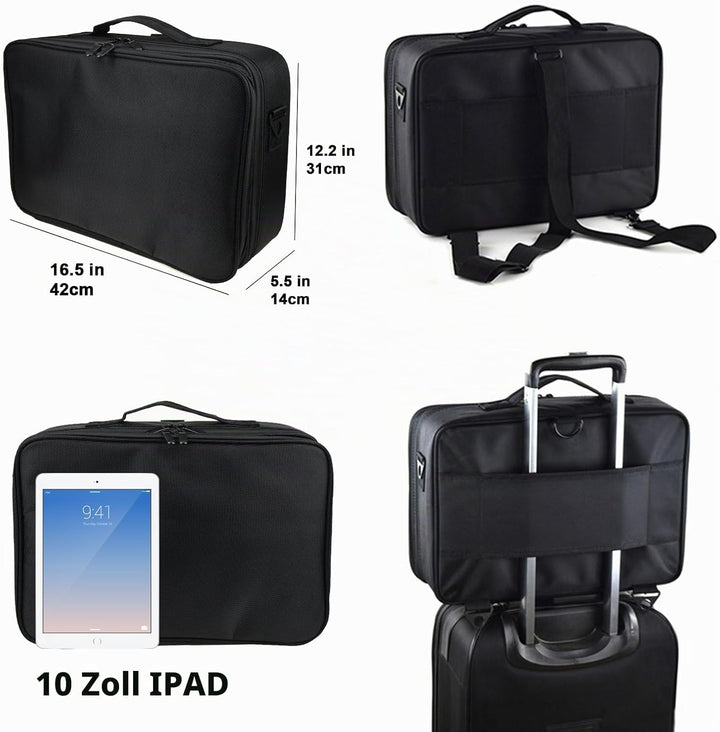 DCCN Train Kosmetikkoffer, professionell, Beauty Case, 3 Schichten, Tasche, Kosmetiktasche, Organize