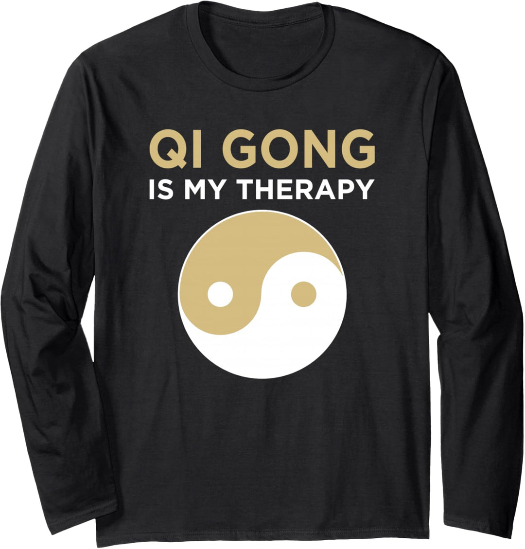 Qi Gong Tai Chi Quigong Chigong Chi Gong Yin Yang Qigong Langarmshirt