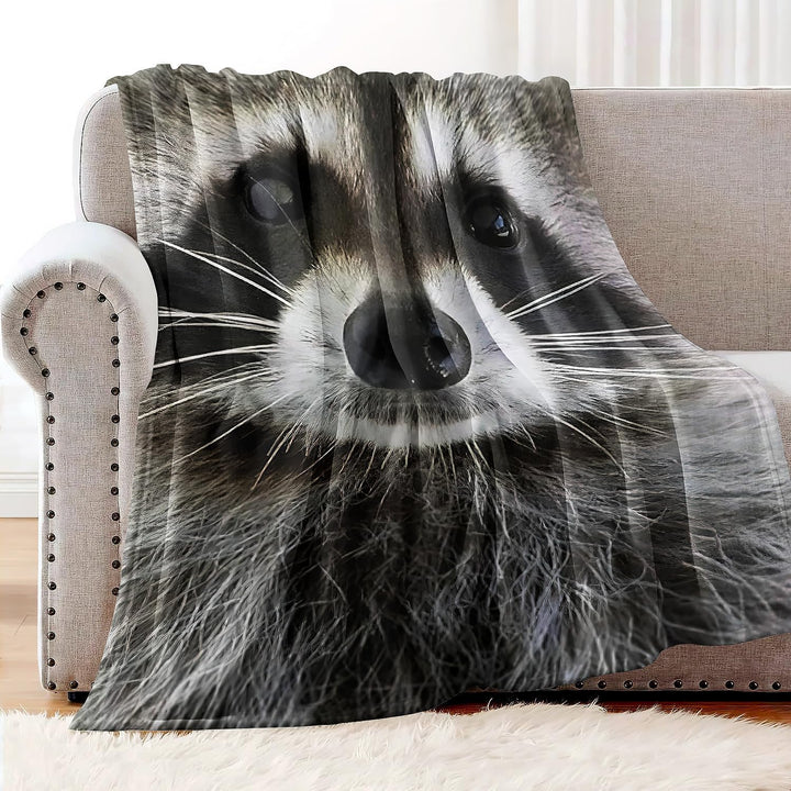 YISUMEI Decke Waschbär Kuscheldecken Weich Flanell Fleecedecke Bettüberwurf(150x200cm) 150 x 200 cm,