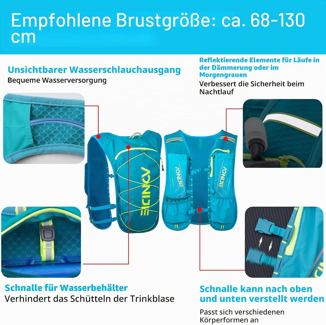 Trinkrucksack, Geila Running Trinkweste, Marathon Trail Running Rucksack, Atmungsaktiver Rucksack Ou