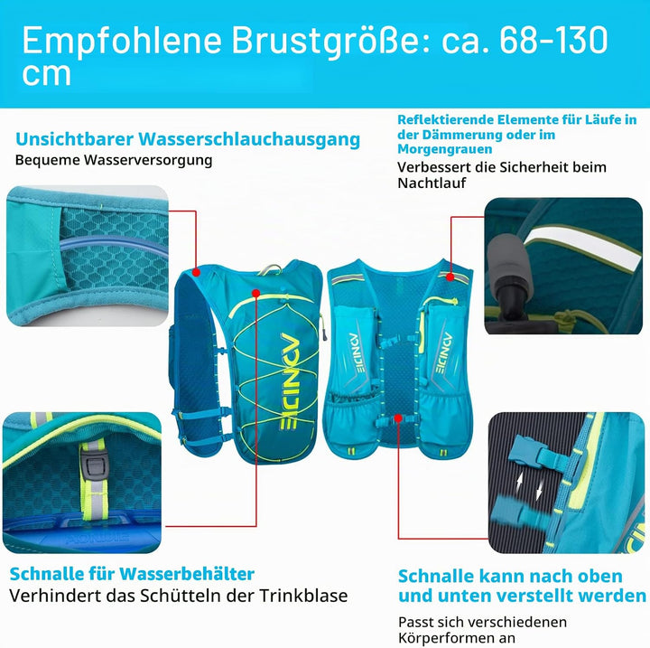 Trinkrucksack, Geila Running Trinkweste, Marathon Trail Running Rucksack, Atmungsaktiver Rucksack Ou