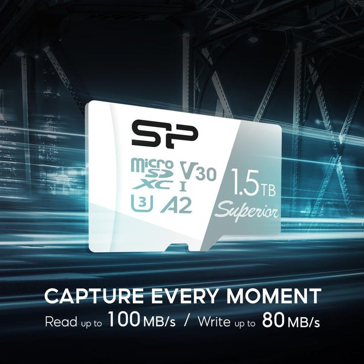 Silicon Power 512GB Superior Micro SDXC UHS-I (U3), V30 4K A2, Compatible with GoPro Hero 9 High Spe