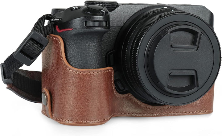 MegaGear Ever Ready Kameratasche aus echtem Leder, kompatibel mit Nikon Z30 (Braun), Braun