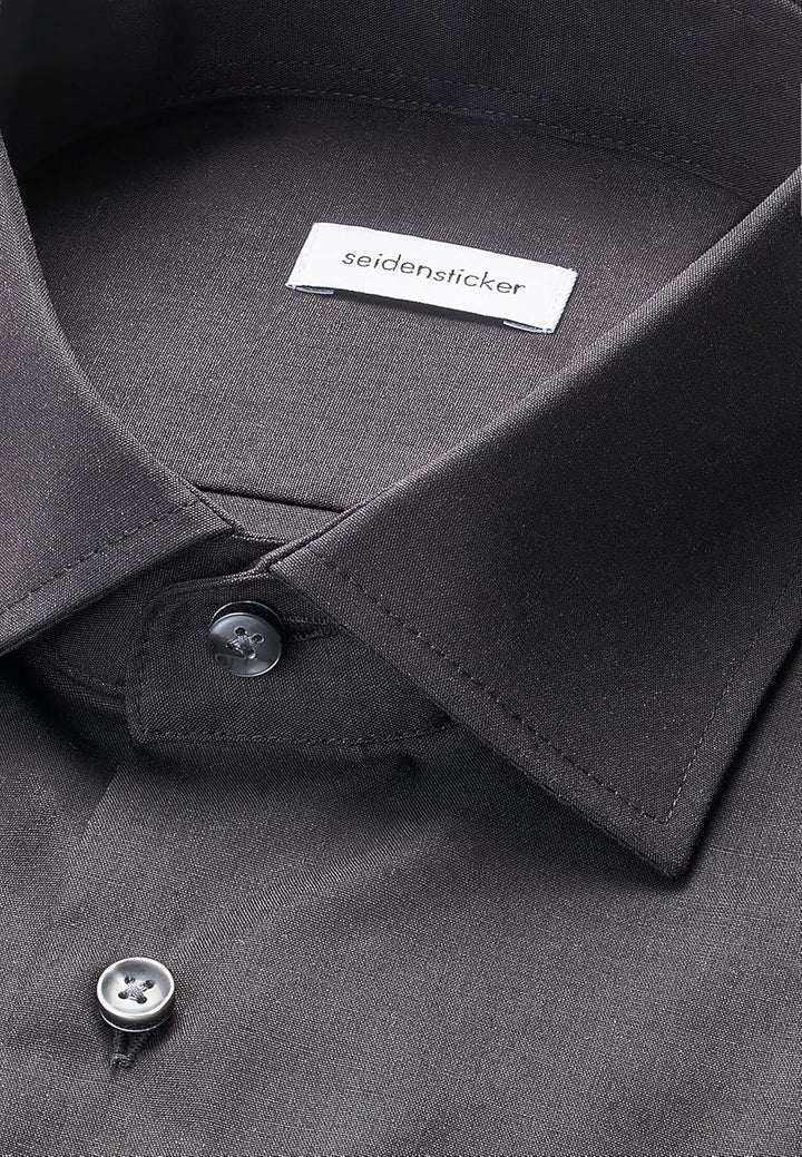 Seidensticker Herren Men Regular Longsleeve Cotton Business Shirt 38 Schwarz(001000), 38 Schwarz(001