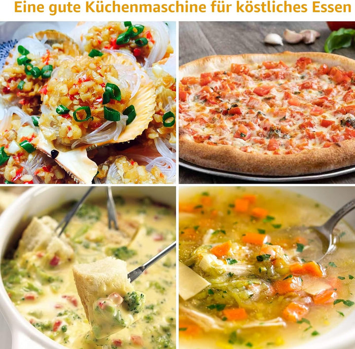 BlumWay 2 in 1 Elektrischer Knoblauchzerkleinerer, Mini-Zerkleinerer mit Eierschlägel, Lebensmittelz