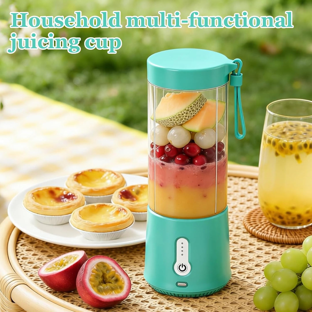 Tragbarer Mixer, Smoothie Maker to Go, Elektrischer Mixer Smoothie Maker, Lake Blue Smoothie Maker,