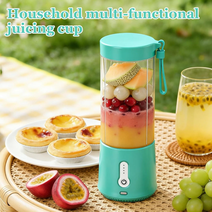 Tragbarer Mixer, Smoothie Maker to Go, Elektrischer Mixer Smoothie Maker, Lake Blue Smoothie Maker,