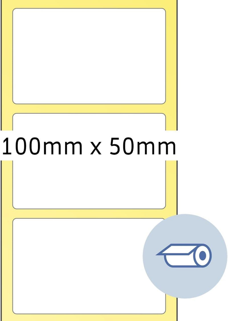 HERMA 4090 Thermodrucker Etiketten, 2000 Stück, 100 x 50 mm, selbstklebend, Thermotransfer Etiketten