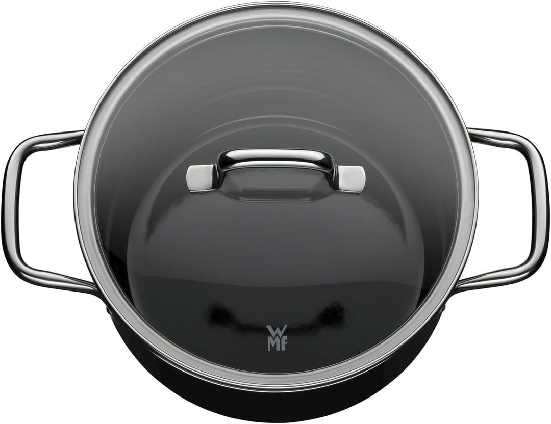WMF Fusiontec Essential Kochtopf gross, 20 cm, Glasdeckel, Fleischtopf Induktion, 3,7l, High-Tech Ke
