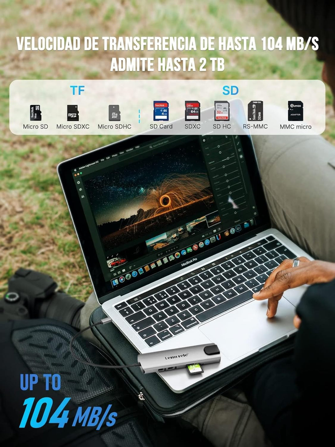 Lemorele USB C Hub -Docking Station 9 in 1 Aluminiumschale mit Gigabit Ethernet, 4K HDMI,100W PD,3 U