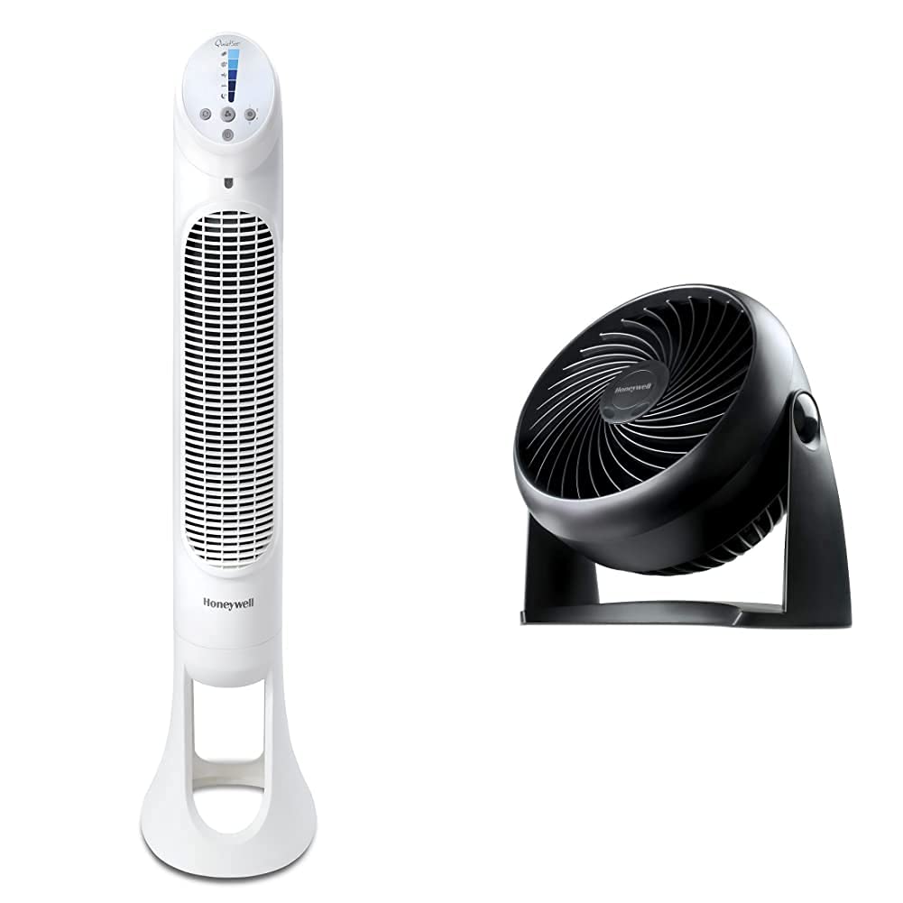 Honeywell HYF260E4 Quiet-Set Turmventilator (mit Fernbedienung, 1 Stück) & HT-900E Kraftvoller und g
