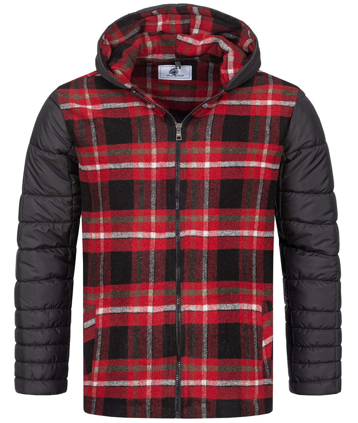 Rock Creek Herren Übergangsjacke Karierte Flanelljacke H-265 4XL Rot, 4XL Rot
