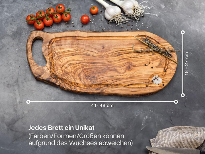 Schneidebrett Personalisiert | Olivenholz | Steakbrett | Grillbrett | Grill Geschenke für Männer | G