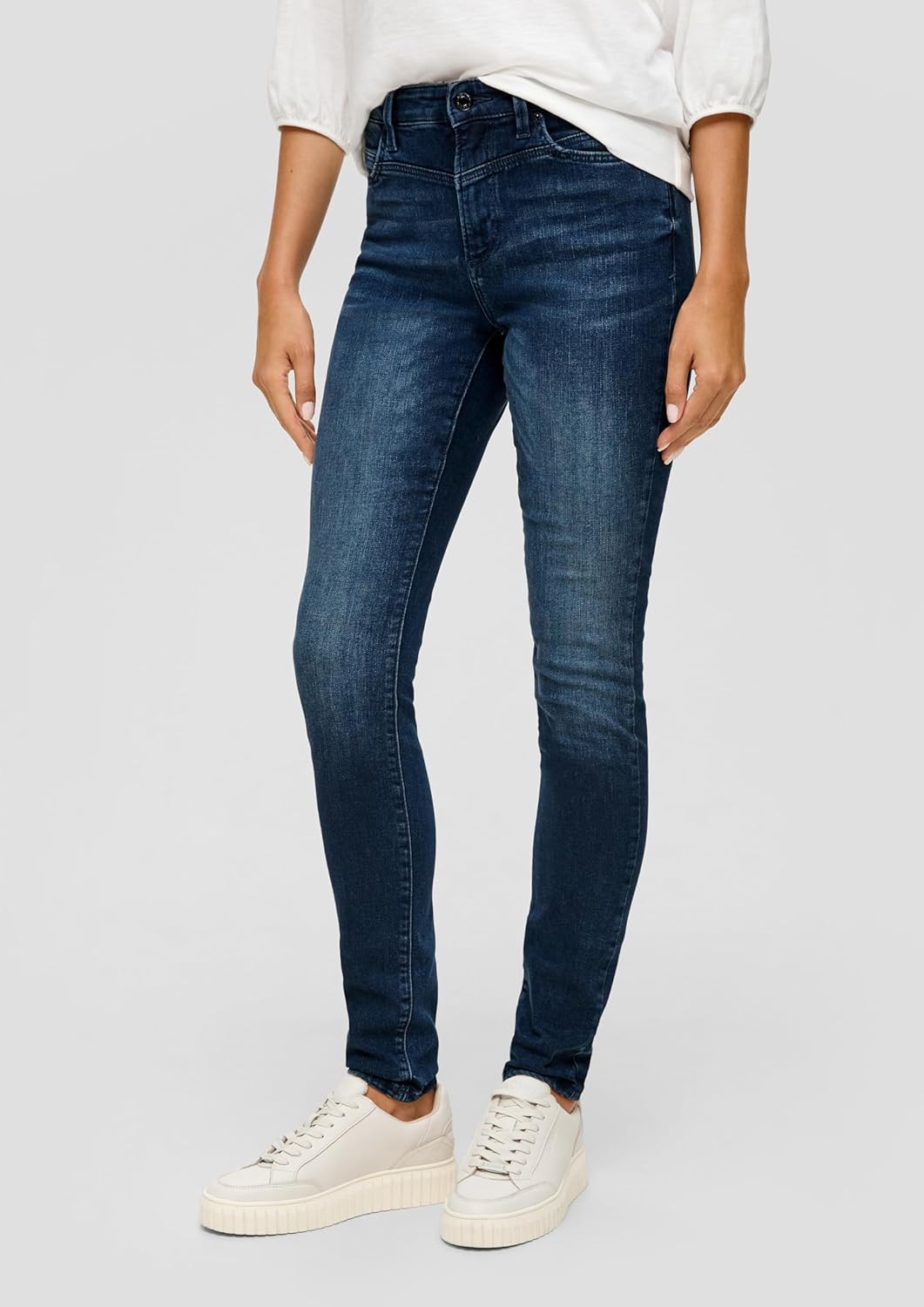 s.Oliver Damen Jeans Hose, Izabell Skinny Leg 32W / 30L Blau, 32W / 30L Blau