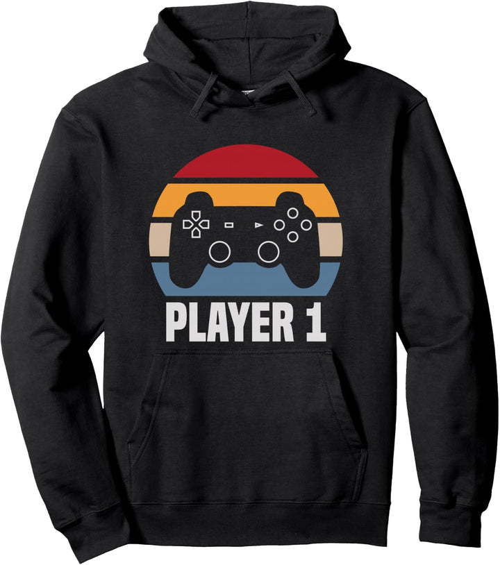 Player 1 Player 2 Partnerlook Gaming Zocken Video Gamer Pullover Hoodie