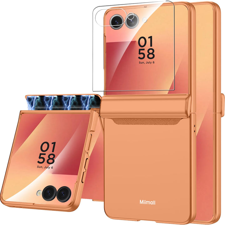 Miimall Kompatibel mit Samsung Galaxy Z Flip 7 Hülle mit Scharnierschutz Magnetischer [Externer Bild
