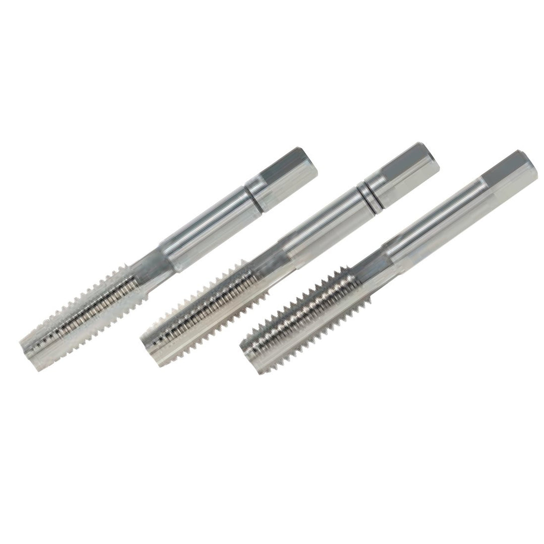 VÖLKEL Handgewindebohrer 3-tlg. Satz DIN 352 HSS-G - M1,7 x 0,35 | Vorschneider, Mittelschneider & F