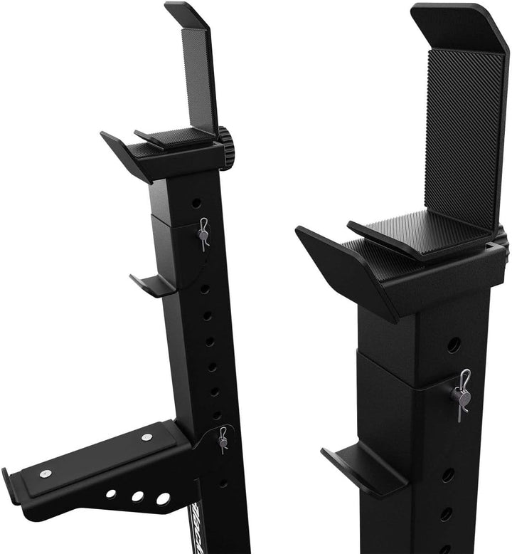 K-Sport: Massiver Squat Rack I verstärkte Langhantelablage bis 350 kg belastbar I Profi Hantelablage