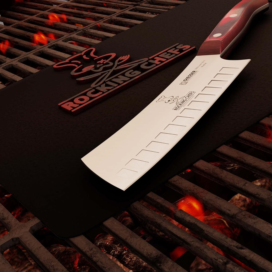 GIESSER seit 1776 - Made in Germany - Japanisches Kochmesser 16 cm, Kullenschliff Rocking Chef, Prem