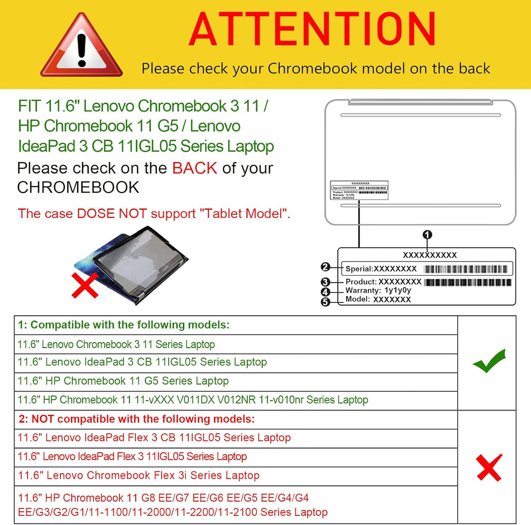 Fintie Schutzhülle für Lenovo Chromebook 3 11 Zoll / 29,5 cm / 11,6 Zoll / 29,5 cm / 11,6 Zoll / 29,