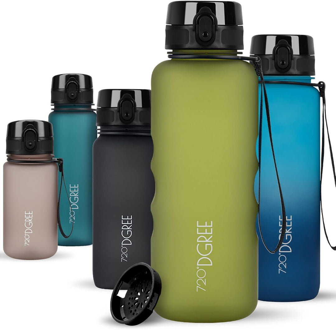 720°DGREE Trinkflasche 1,5 Liter uberBottle SoftTouch +Ziel - BPA-frei - XL Wasserflasche für Fitnes