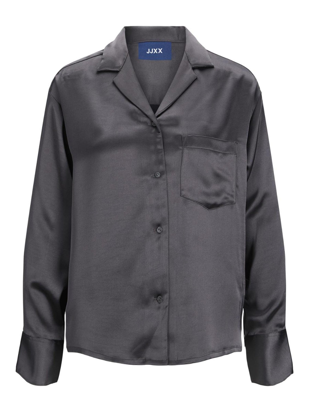 JJXX Damen Jxeva Ls Comfort Satin Shirt Noos Bluse S Asphalt, S Asphalt