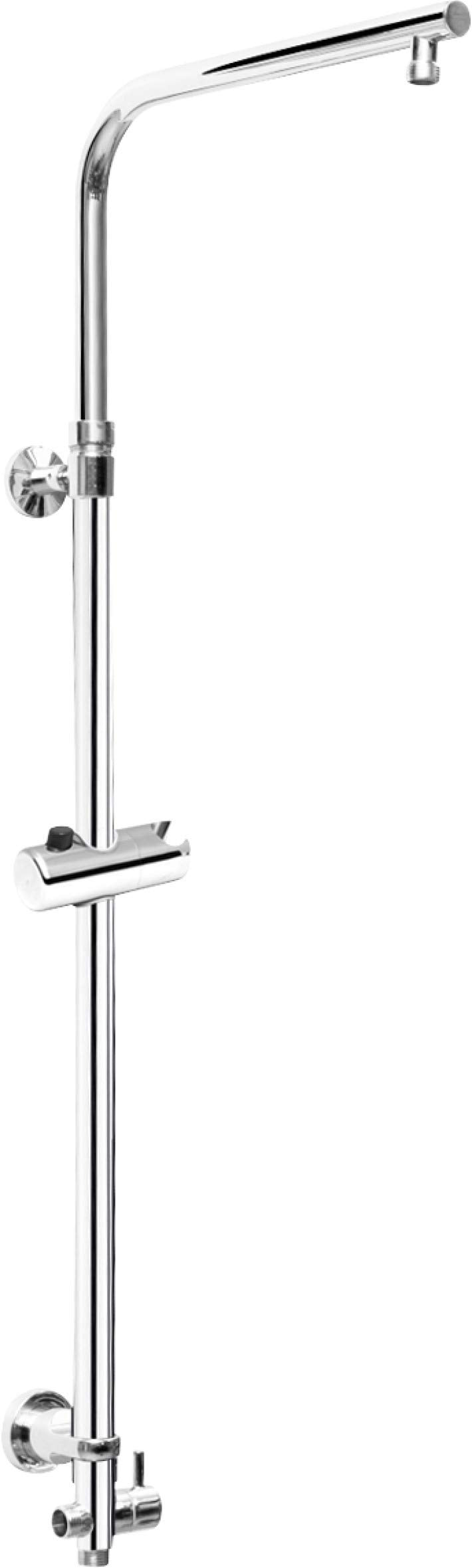 Cornat Steigrohr "Square Vario" - 80 - 130 cm - Höhenverstellbar - Eckige Form - Mit Umschalter & Ha