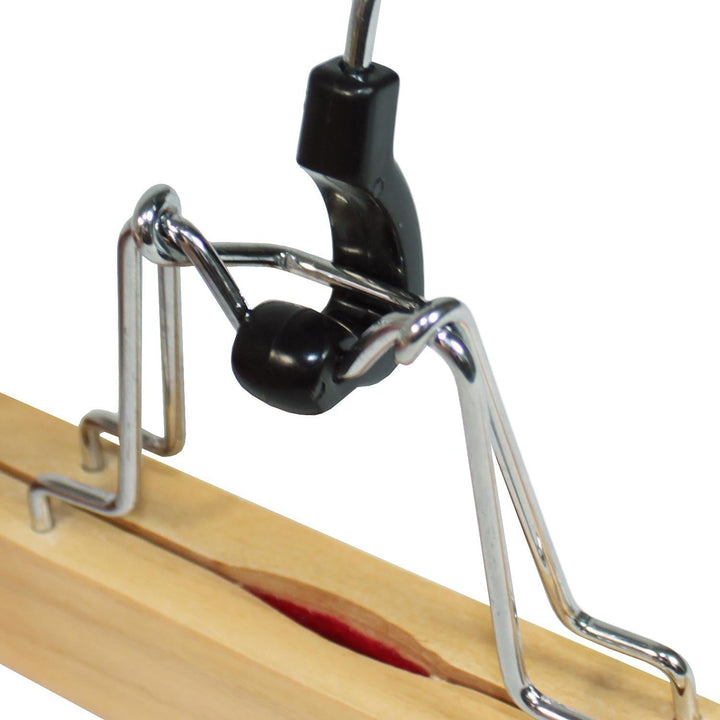 5x Hosenspanner Kleiderbügel Klemmbügel Hosenhalter Hosenbügel Holz Hosen