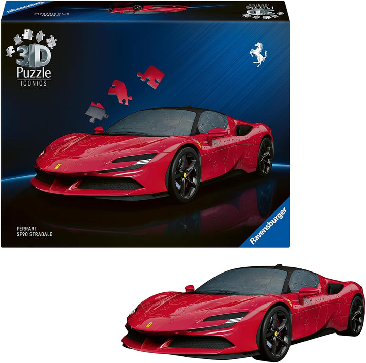 Ravensburger 3D Puzzle Iconics: 12008041 Ferrari SF90 Stradale - Der ikonische Supersportwagen aus M