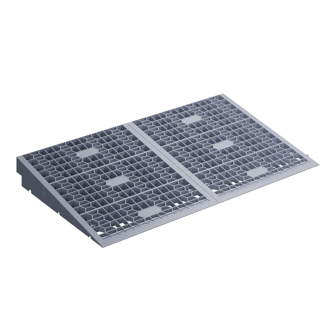 Wiltec Türschwellenrampe in verschiedenen Höhen 0-25/25-50/50-76 mm mit 810 mm Breite für Rollstuhl