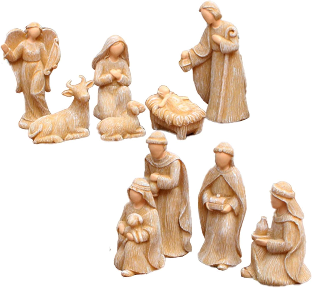 CAKEEYUM Krippe Set Nativitäts Weihnachtskrippe Set Krippe Szene