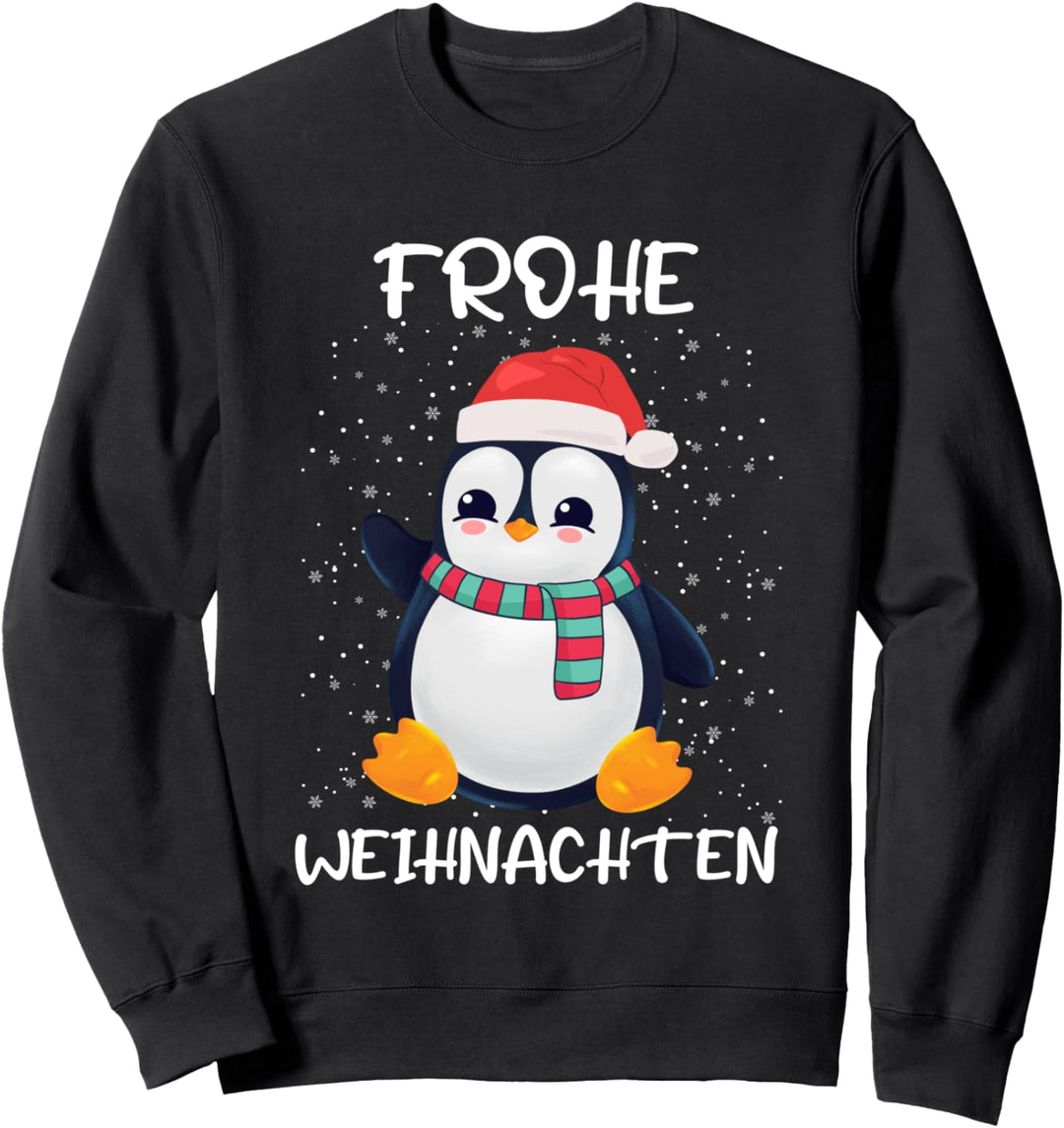 Pinguin Pulli Merry Christmas Pinguin Frohe Weihnachten Sweatshirt