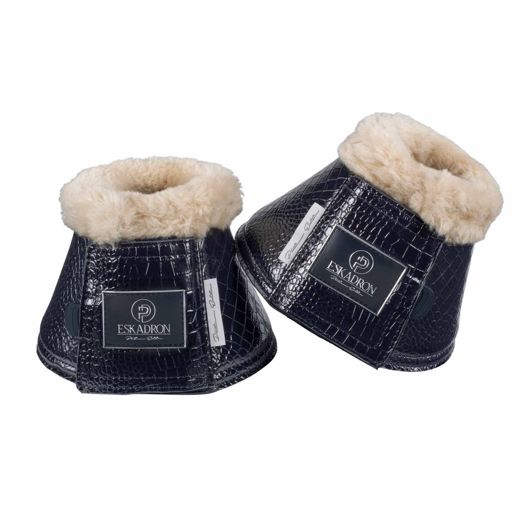 Eskadron Platinum Hufglocken, Sprungglocken Croco FAUXFUR 1 Paar Navy M, Navy M