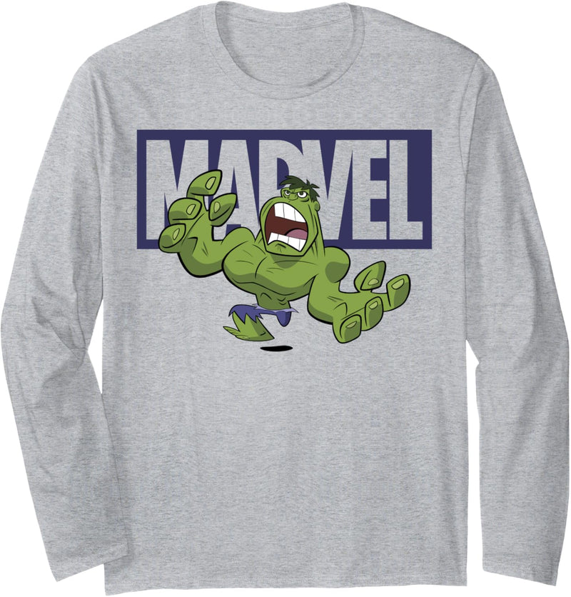 Marvel Avengers Hulk Logo Doodle Langarmshirt
