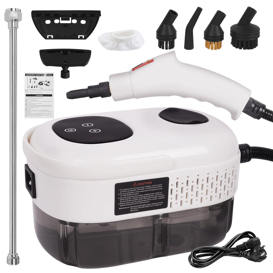 Dampfreiniger Tragbarer 2500W 1000ML Dampfreiniger Handgerät Wassertank mit 6 Geschwindigkeiten eins