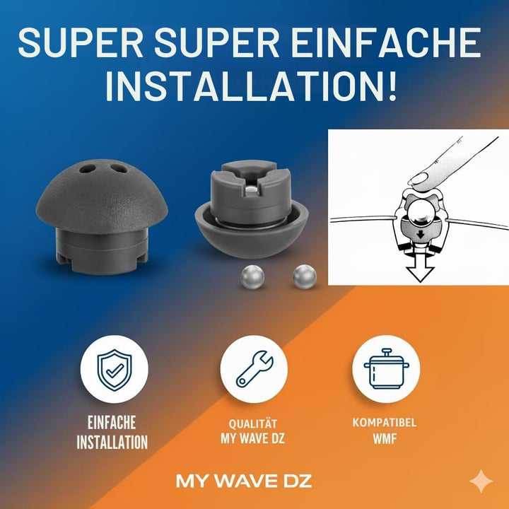 Druckanzeiger 2 Stück – Kompatibel mit WMF Perfect &amp; Perfect Plus Schnellkochtöpfen | Ersatzteil aus