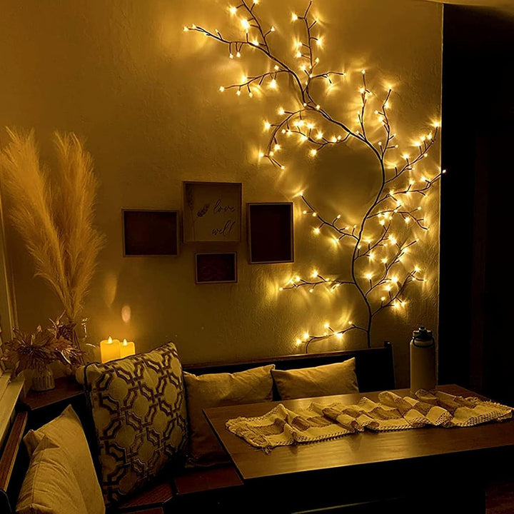Ciskotu Beleuchtete Willow Vine, Weidenrebe Baum Lichter mit Stecker, 144 LEDs Willow Vine LED Baum,