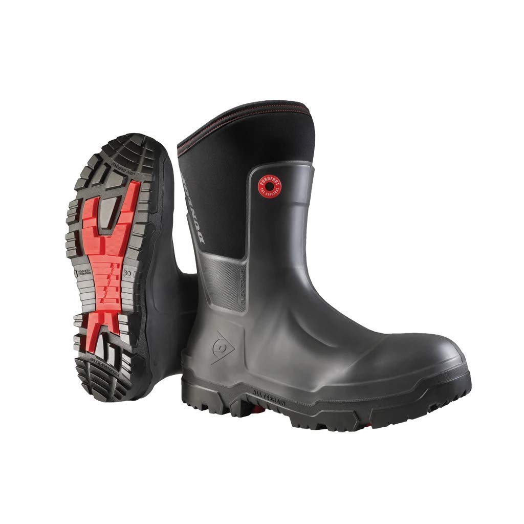 Dunlop Gummistiefel Snugboot Craftsman Full Safety 42 EU Schwarz Rot, 42 EU Schwarz Rot