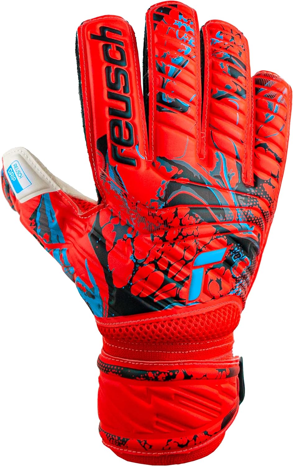 Reusch Herren Attrakt Grip Torwarthandschuhe 10 Bright Red / Future Blue, 10 Bright Red / Future Blu