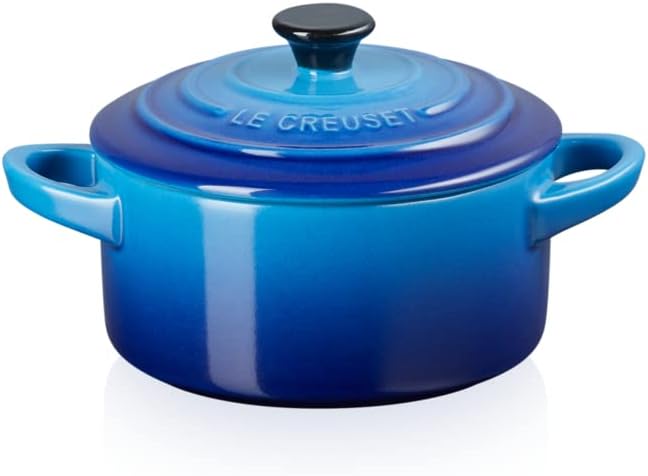 LE CREUSET Mini-Cocotte aus Steinzeug, 200 ml, 10 x 5 cm, Azure, 71901102200100 Bamboo, Bamboo