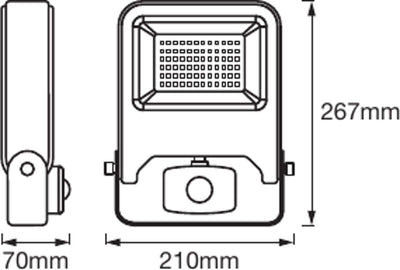 Ledvance LED Fluter, Leuchte für Aussenanwendungen, integrierter Bewegungssensor, Warmweiss, 257,0 m