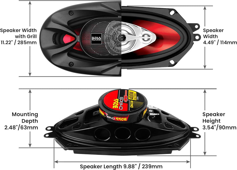 BOSS Audio CH4330 Chaos Extreme 4 Serie 3 Wege Lautsprecher