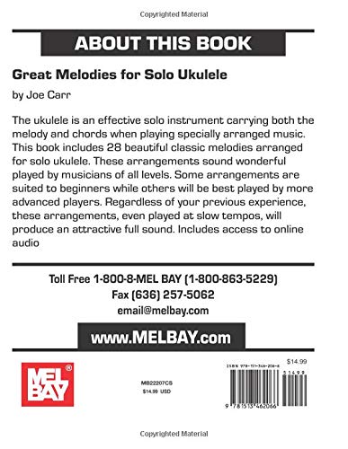 Great Melodies for Solo Ukulele, Taschenbuch