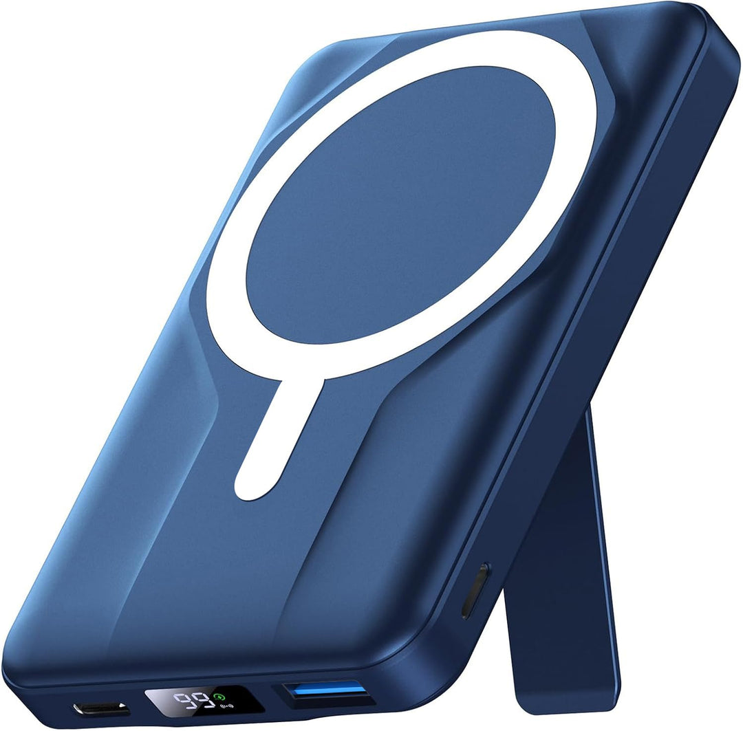 Magnetische Wireless Powerbank 10000mAh, Kompatibel mit MagSafe, Tragbare 15W Kabelloses Schnelllade