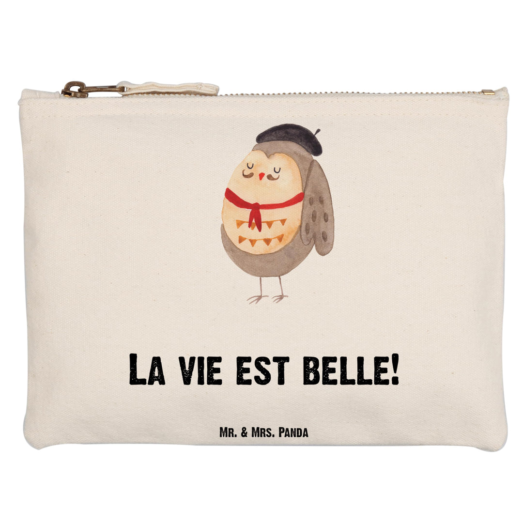 Mr. & Mrs. Panda Kosmetiktasche Eule Frankreich Grösse XL Grosse - Geschenk, Das Leben Ist schön, La